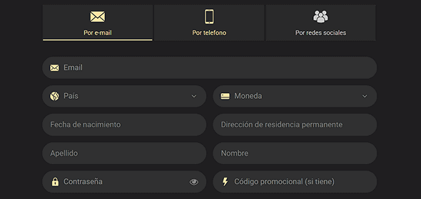 Procede al registro de tu cuenta Procede al registro de tu cuenta