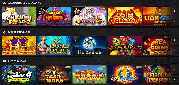 Elige el juego que te interese probar Elige el juego que te interese probar