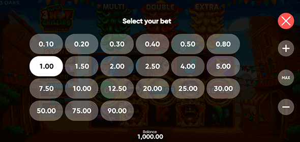 Seleccionar el monto de apuesta antes de cada ronda