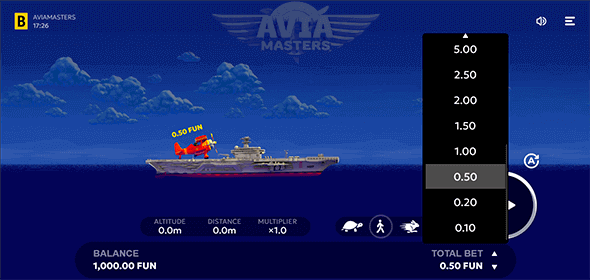 Seleccionar el monto de apuesta