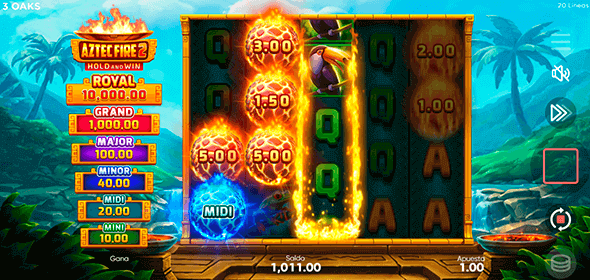 Girar los rodillos y seguir monedas especiales