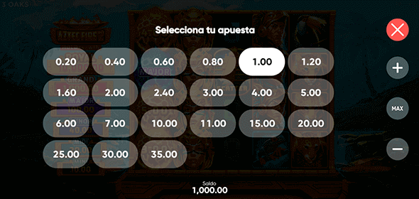 Elegir el monto de apuesta dentro de los límites