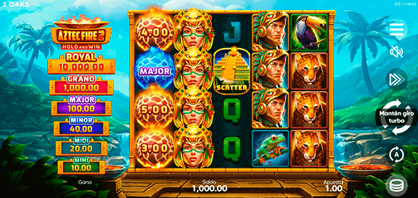 Aztec Fire 2: Hold and Win en 1xSlots