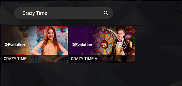 Encuentra Crazy Time en el catálogo