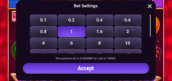 Seleccionar el monto de apuesta