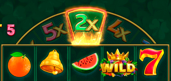 Girar los rodillos y seguir símbolos y multiplicadores